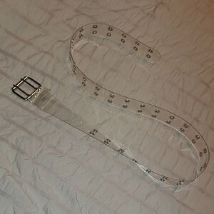 Transparent Belt With Double Steel Grommets